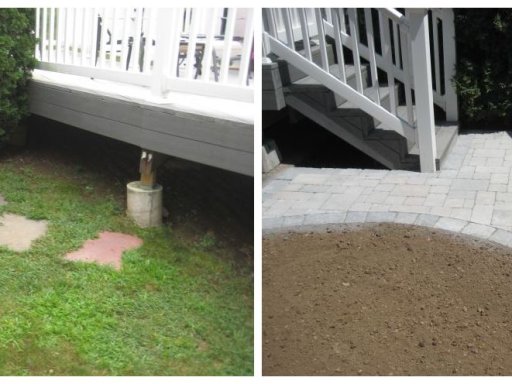 New walkway between stairs and deck